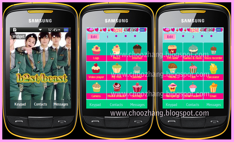 Themes samsung corby 2 s3850